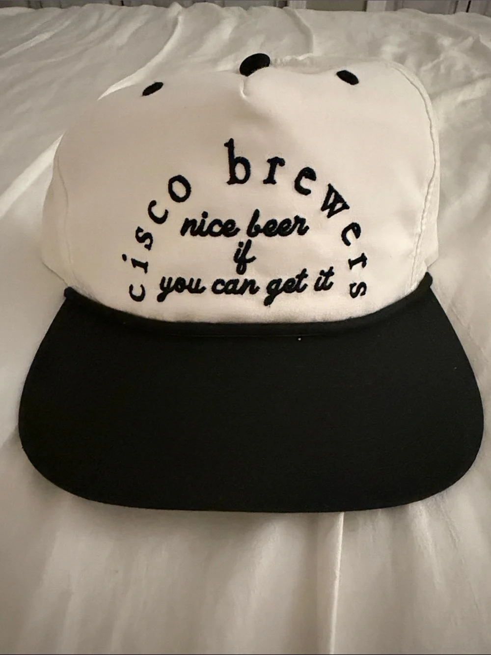 Unisex Cisco Brewers Nantucket White and Black Hat